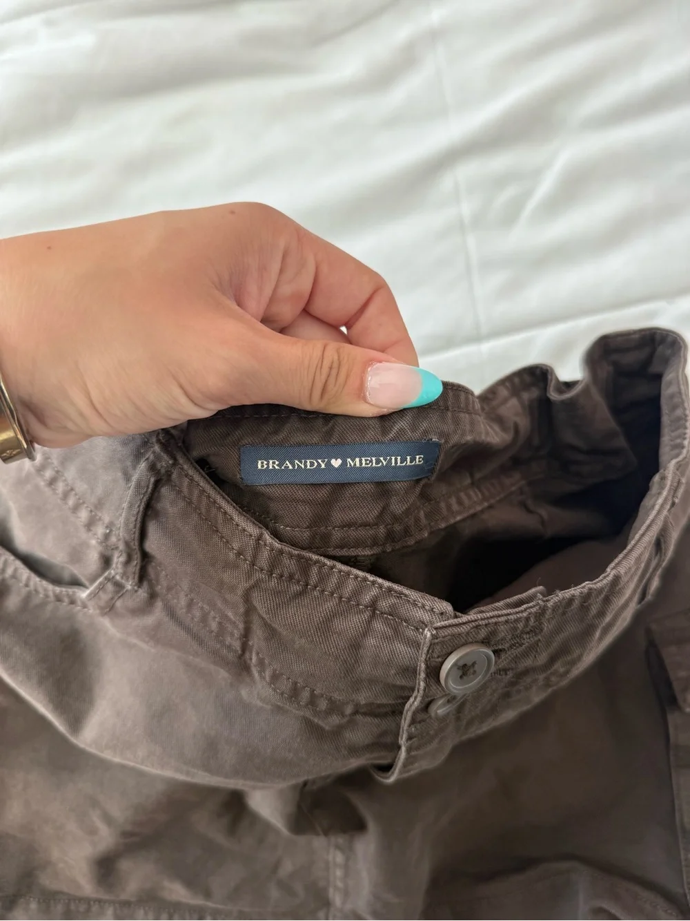 Brandy Melville Dark Brown Cargo Mini Skirt